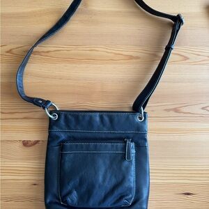 Black Leather Crossbody Bag